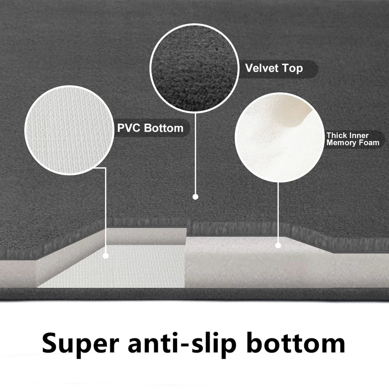 Super absorbent floor mat, super absorbent bath mat, super anti slip coral velvet bathroom floor mat, door mat - likehome