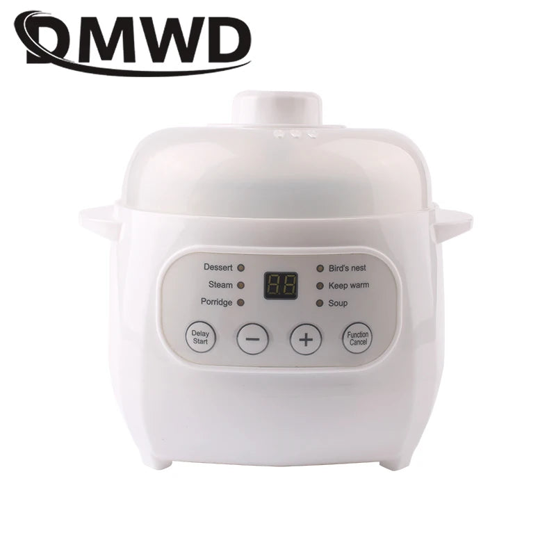 Electric Slow Cooker Food Steamer Ceramic Pot Multifunction BirdNest Soup Stew Pregnant Tonic Baby Supplement Heater Warmer 110V - likehome