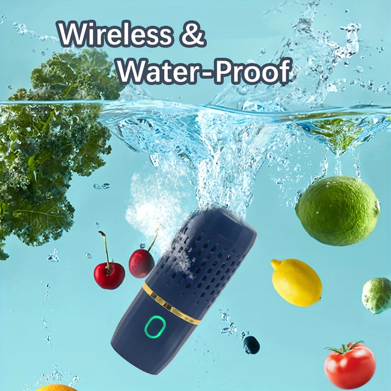 Protable Fruit Vegetable Washing Machine Capsule Shape Wireless Food Purifier Household Disinfection vegetables - likehome