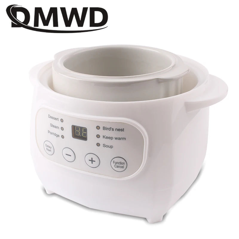 Electric Slow Cooker Food Steamer Ceramic Pot Multifunction BirdNest Soup Stew Pregnant Tonic Baby Supplement Heater Warmer 110V - likehome